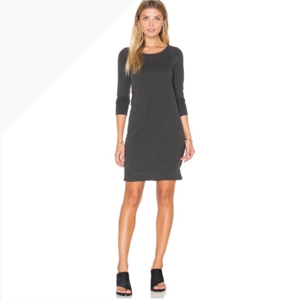 James Perse Raglan sweatshirt dress M cotton minimalist‎ Lagenlook casual comfy